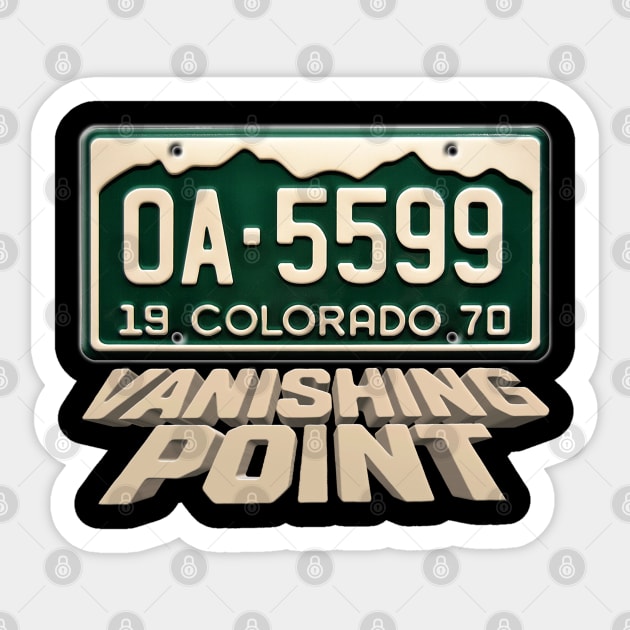 Vanishing Point - Plate & 3D Text Sticker by RetroZest